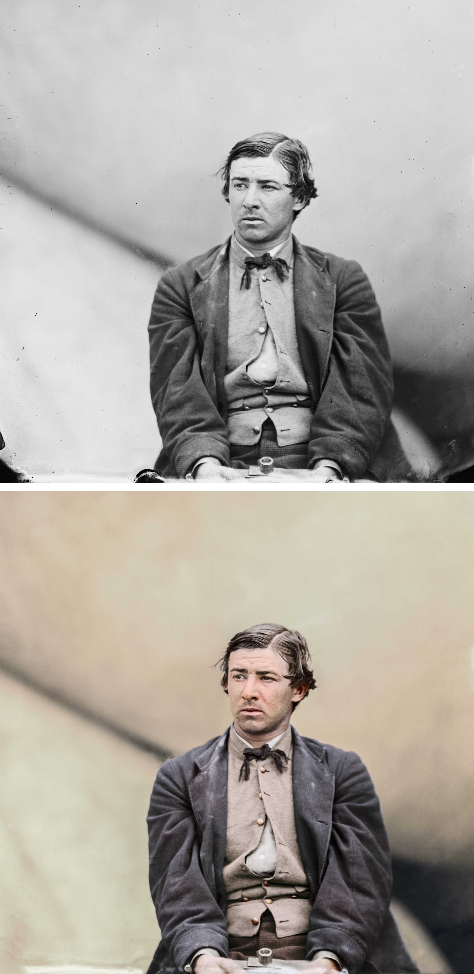 David E. Herold, a conspirator in the assassination of President Lincoln, in the Washington Navy Yard, April-July 1865.
