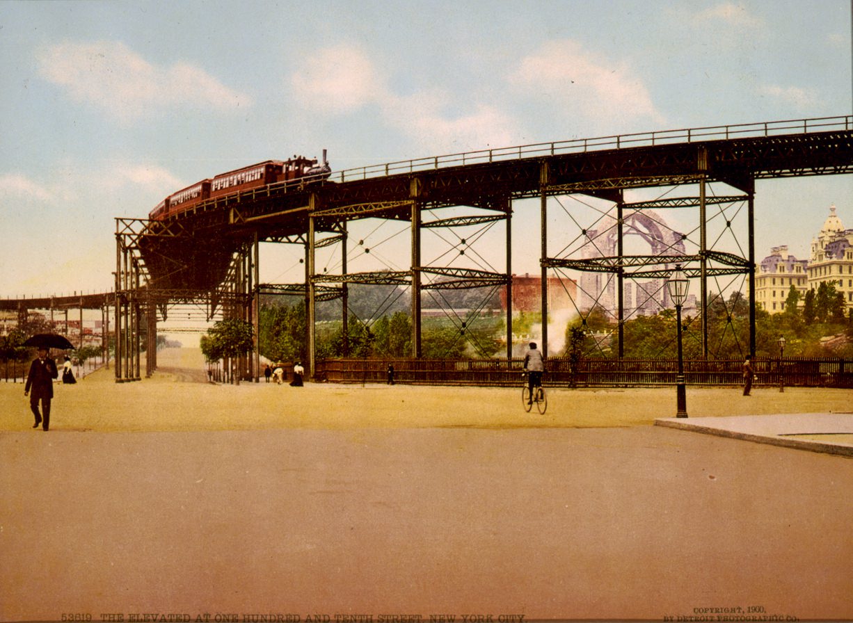 Ninth Avenue Elevated 110th Street Curve, 1900