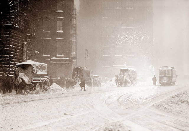 Snowy New York 1900's