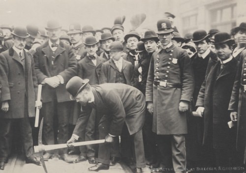 First actual work at Bleecker and Greene Streets, 1900