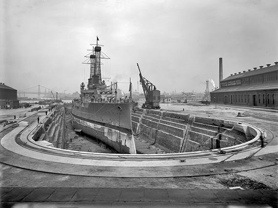 Brooklyn Navy Yard Dry Dock, 1910