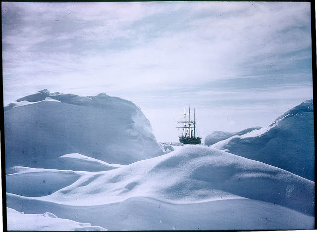 Glimpse of the ship 'Endurance' through hummocks, 1915