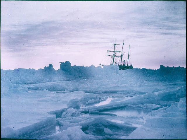 A mid-winter glow, Weddell Sea showing the 'Endurance', 1915