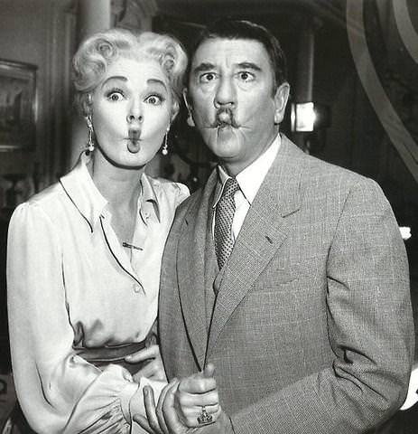 Eleanor Parker and Richard Haydn during the filming of “The Sound of Music”, 1965