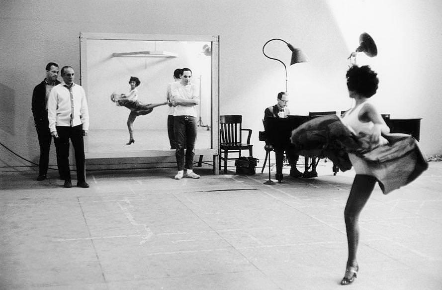 Rita Moreno rehearsing for the film “West Side Story”, 1961