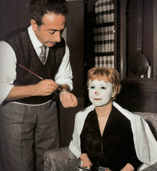 Giulietta Masina Having her makeup applied during the filming of “La Strada”, 1954