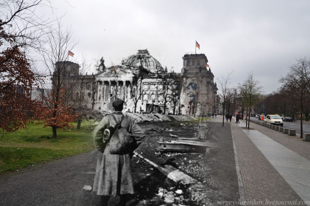 50+ Then And Now Photos Of Berlin During WWII And Today