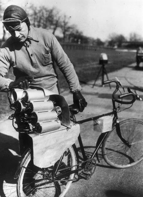 Rocket-Propelled Bicycles, 1931