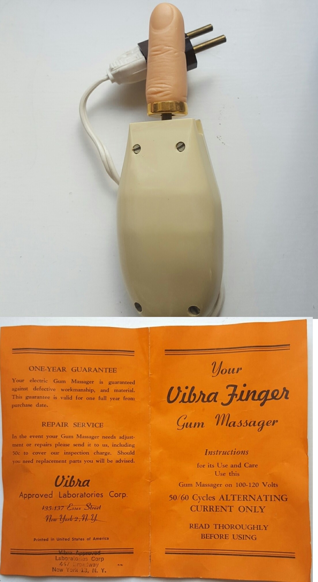 Vibra-Finger Gum Massager, 1956