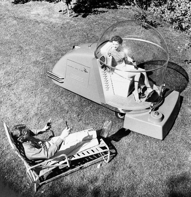 Luxury Air Conditioned Lawn Mower, 1950s