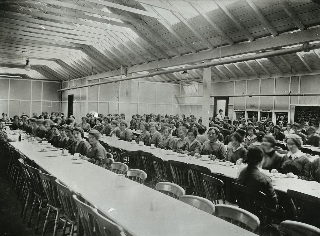 View of canteen at munitions factory