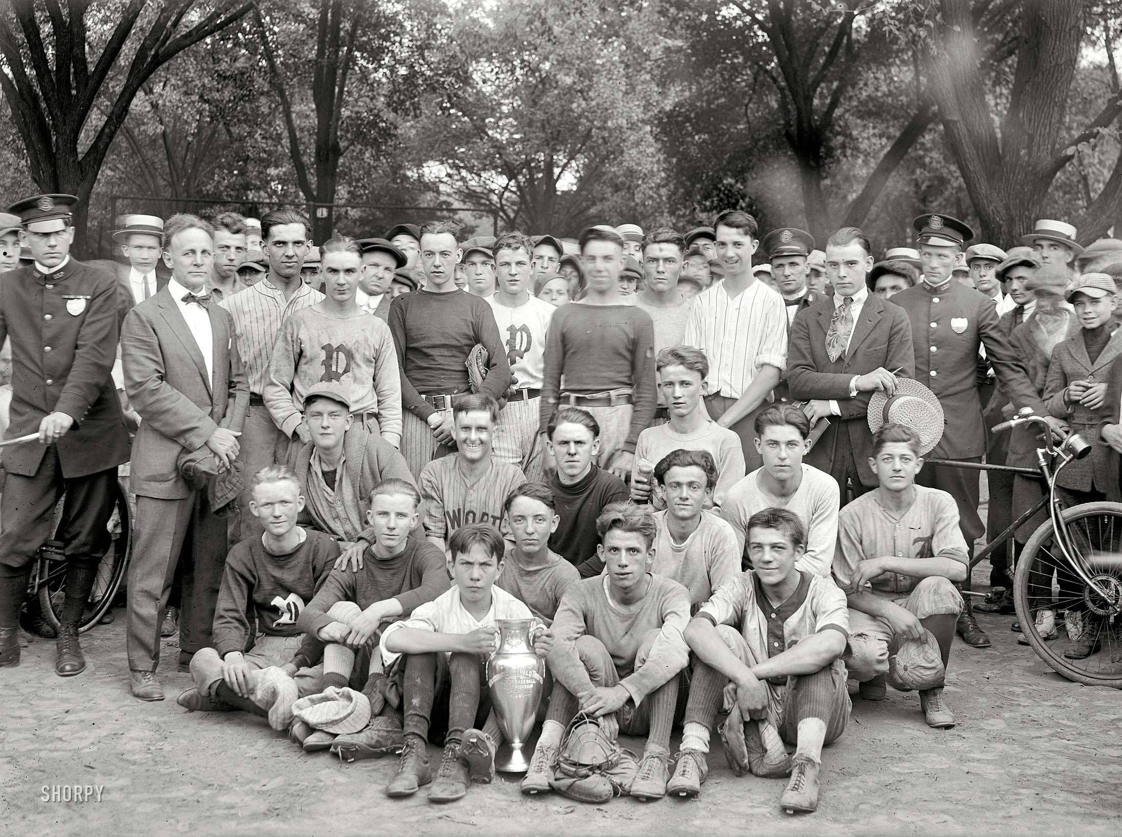 Proud winners of the 1920 Washington Herald Junior Baseball Championship, 1920