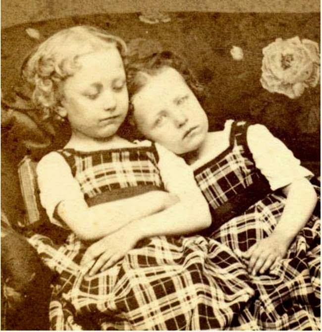 Sometimes, photographers would try to make it appear like the dead person was sleeping as in this photo.