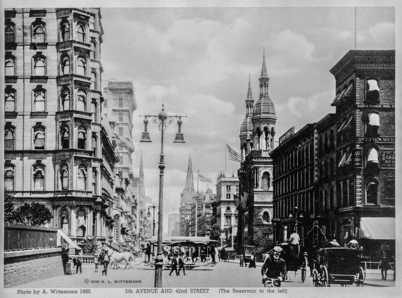 5th Avenue at 42nd Street Looking North, 1885