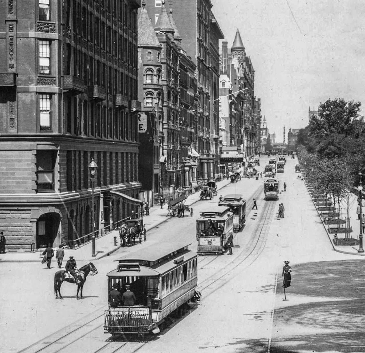 59th Street, Looking West from Grand Army Plaza, 1894