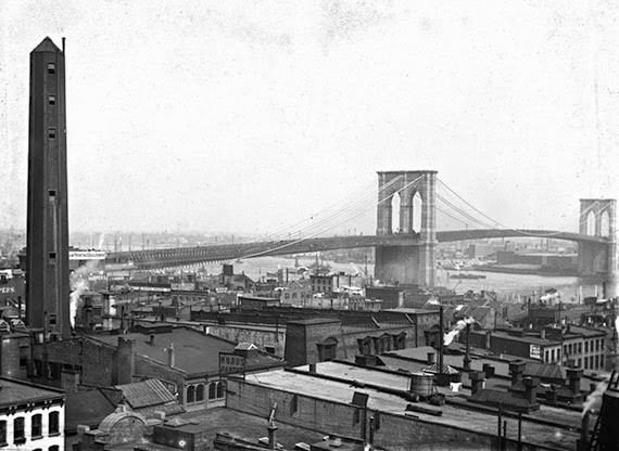 Brooklyn Bridge and Lower Manhattan, 1899