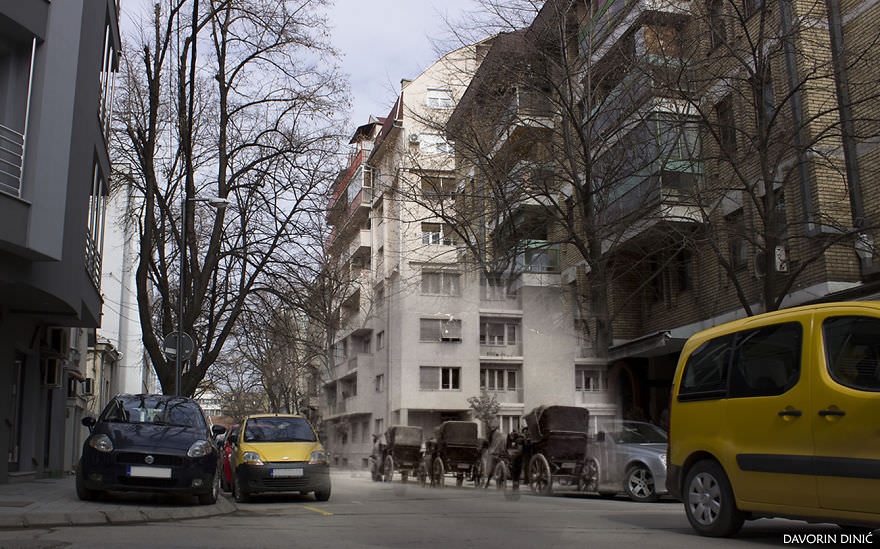 50+ Old And New Photos Of Siberian Streets Merged Together In Single Frame To Bring History To Life