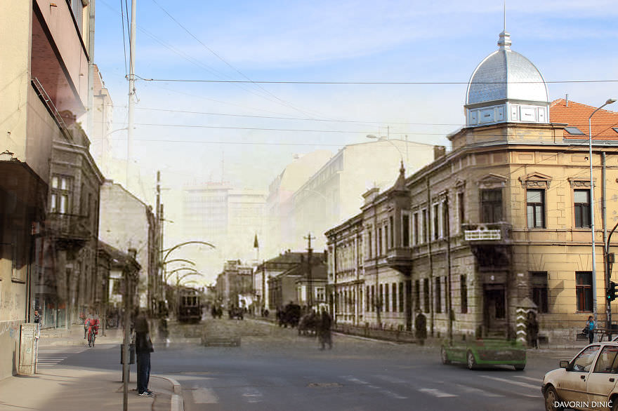 50+ Old And New Photos Of Siberian Streets Merged Together In Single Frame To Bring History To Life