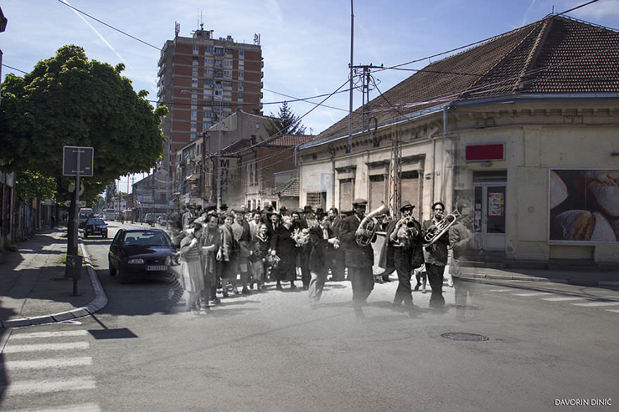 50+ Old And New Photos Of Siberian Streets Merged Together In Single Frame To Bring History To Life