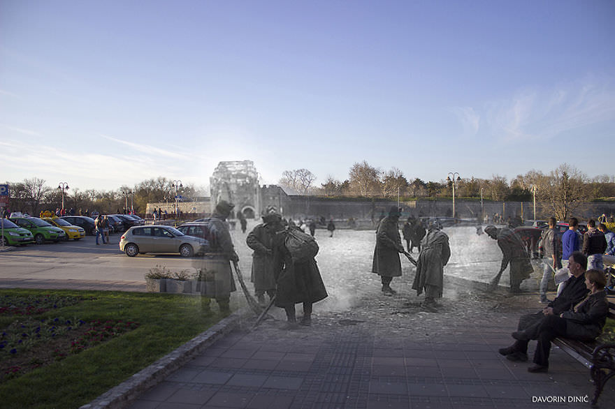 50+ Old And New Photos Of Siberian Streets Merged Together In Single Frame To Bring History To Life