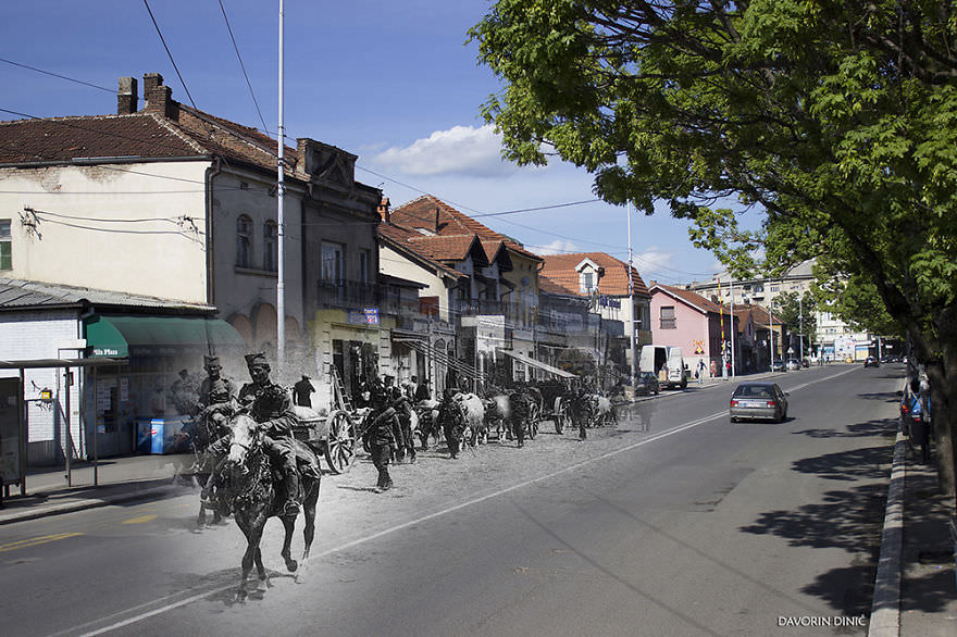 50+ Old And New Photos Of Siberian Streets Merged Together In Single Frame To Bring History To Life