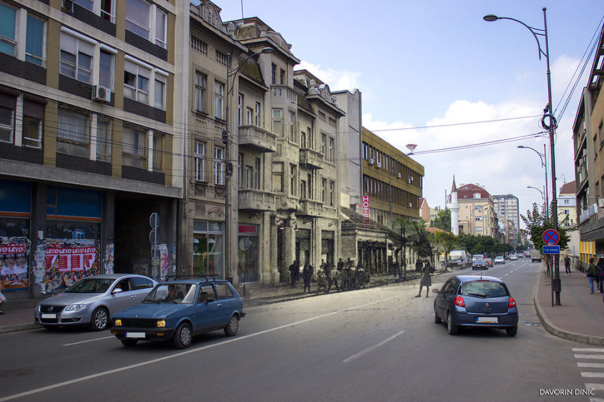 50+ Old And New Photos Of Siberian Streets Merged Together In Single Frame To Bring History To Life