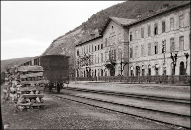 Railway station Baziaș (leaving Romania), 1903