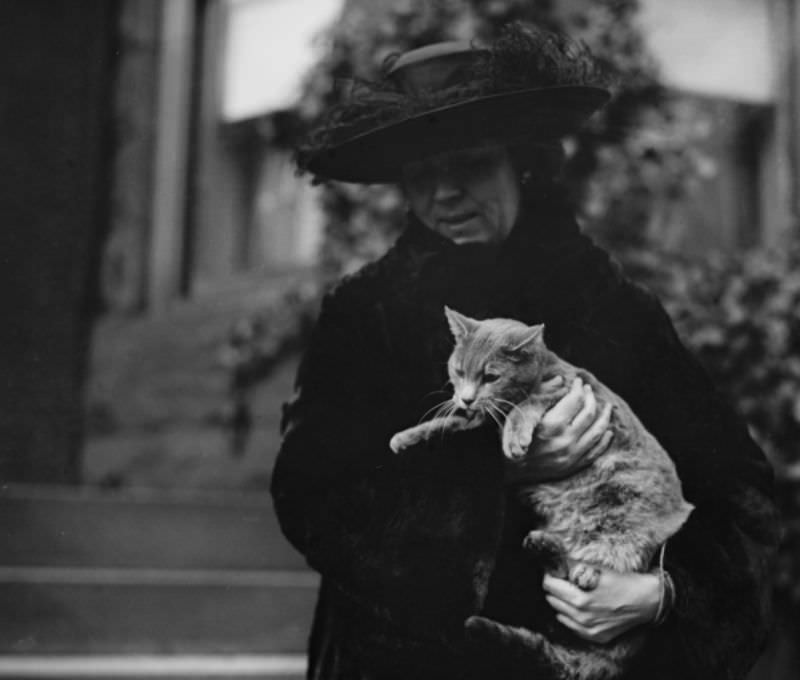 Lady Clutching Her Cat, 1921