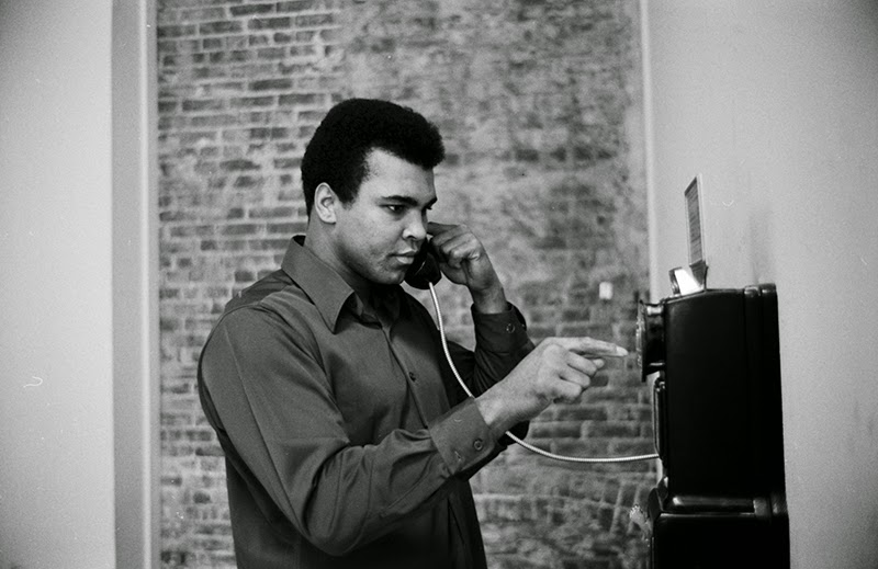 Muhammad Ali on the telephone, 1971