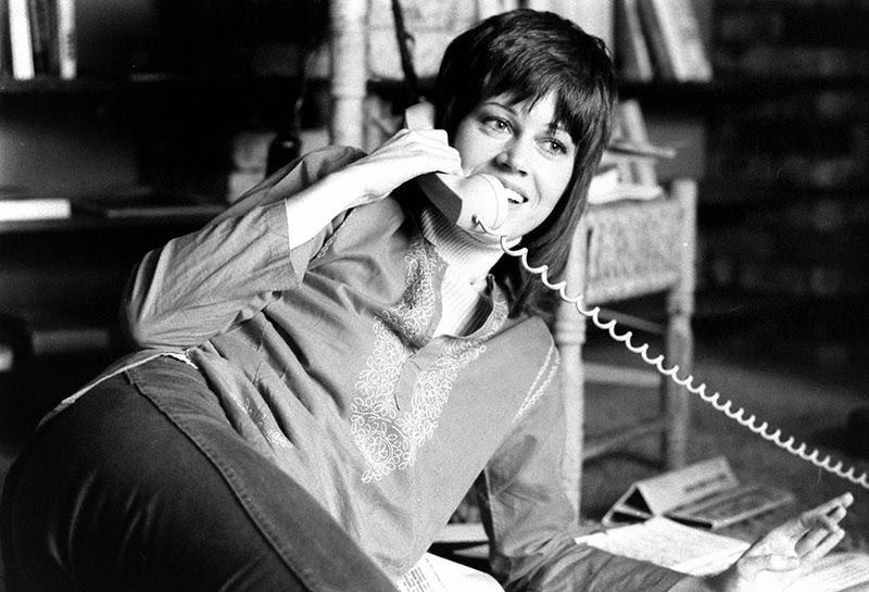 Jane Fonda on the telephone, 1971