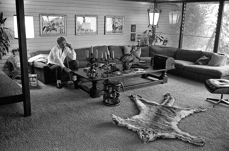 Steve McQueen on the telephone, 1963