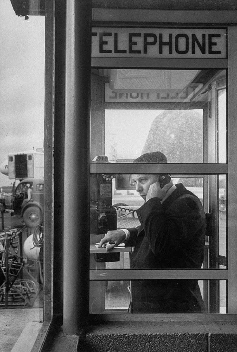 Jimmy Hoffa on the telephone, 1958