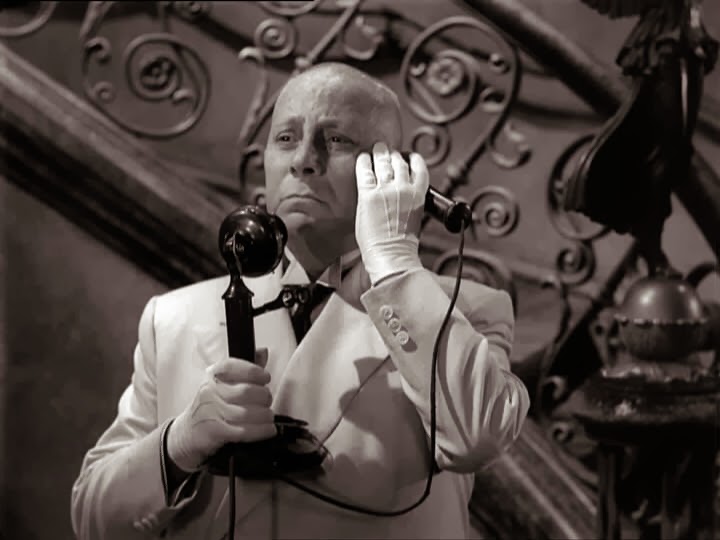 Erich von Stroheim, on the telephone, 1950