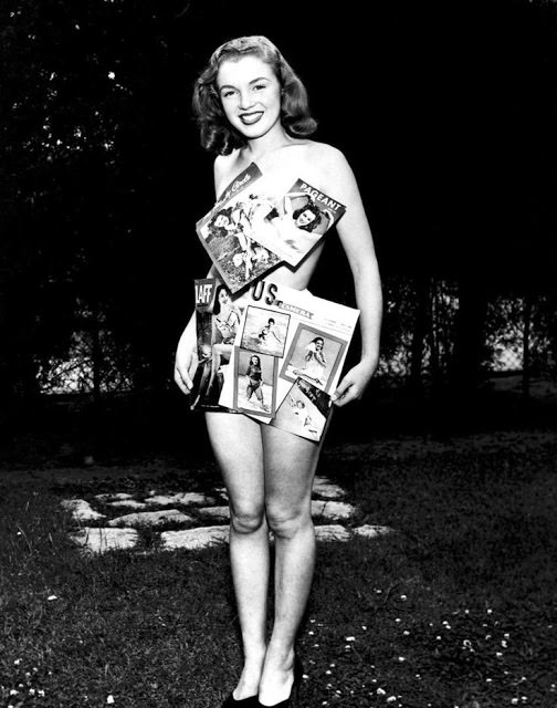 Marilyn Monroe dressed in her magazine covers, 1946