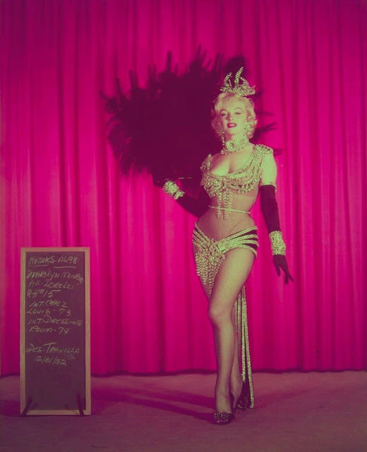 Marilyn Monroe Wardrobe Tests as Lorelei Lee in 'Gentlemen Prefer Blondes', 1953