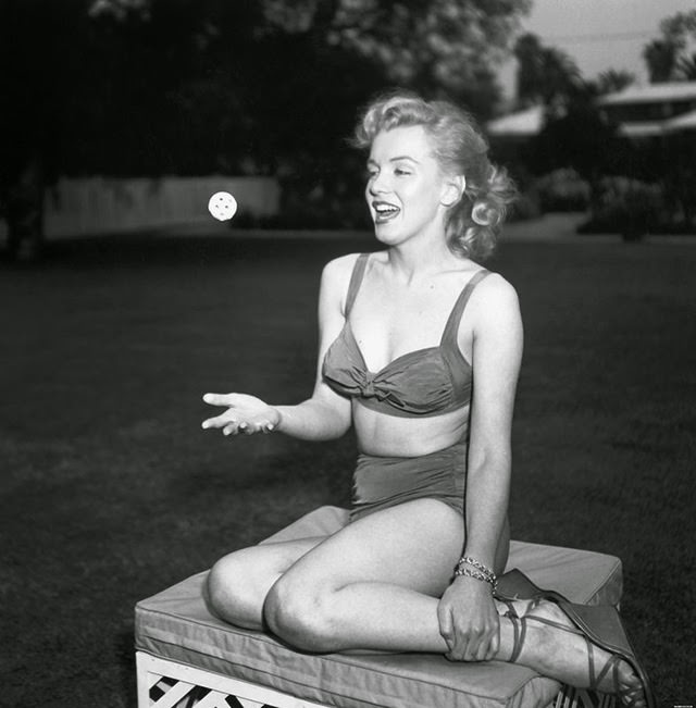 This photo was part of a session done in her agent's backyard, 1950