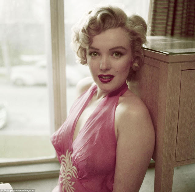 Pretty Marilyn Monroe in Pink Suit, 1952