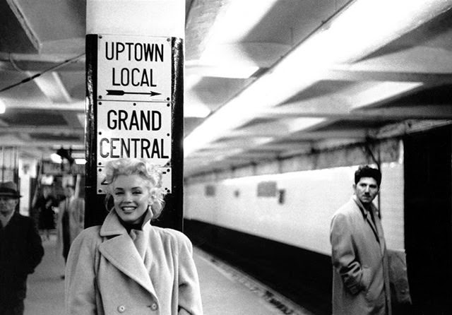 At the New York City subway station, 1955