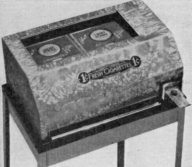 Machine Vends Single Cigarettes, 1933