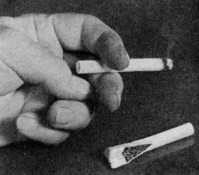 Early Appearence of a Filter Tip Cigarette
