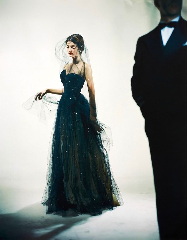 Carmen Dell' Orefice in tulle gown by Jay Thorpe, 1946.