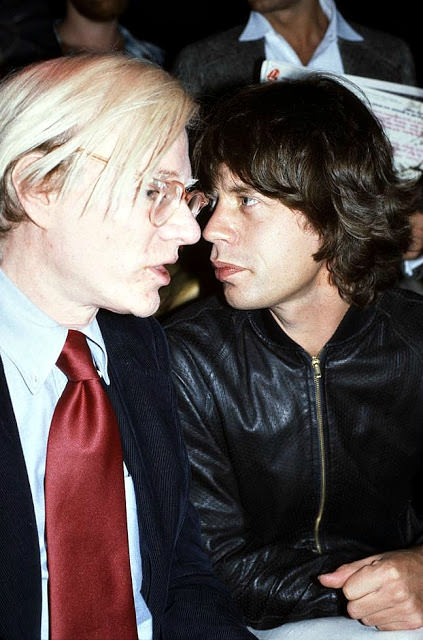 Andy Warhol and Mick Jagger, 1978
