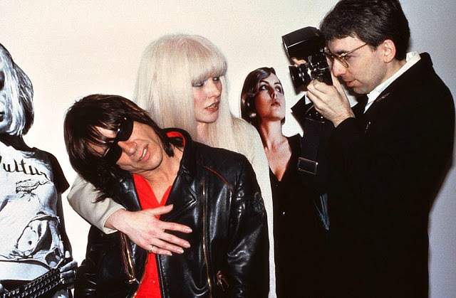 Iggy Pop and Debbie Harry being photographed by Chris Stein in New York, 1982
