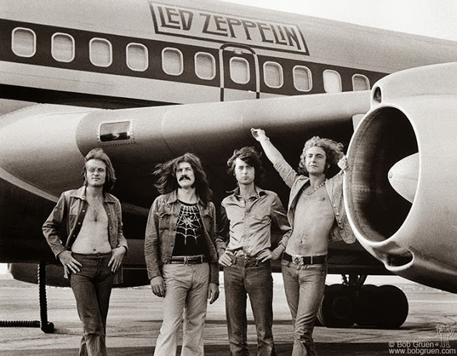 From Left: John Paul Jones, John Bonham, Jimmy Page and Robert Plant, 1973