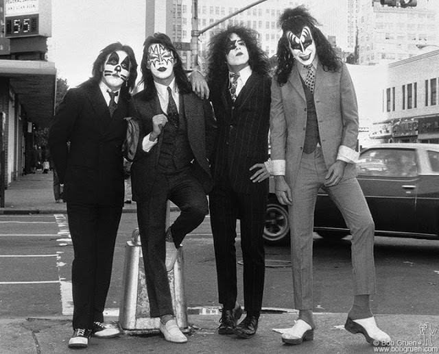 From left: Peter Criss, Ace Frehley, Paul Stanley, 1974