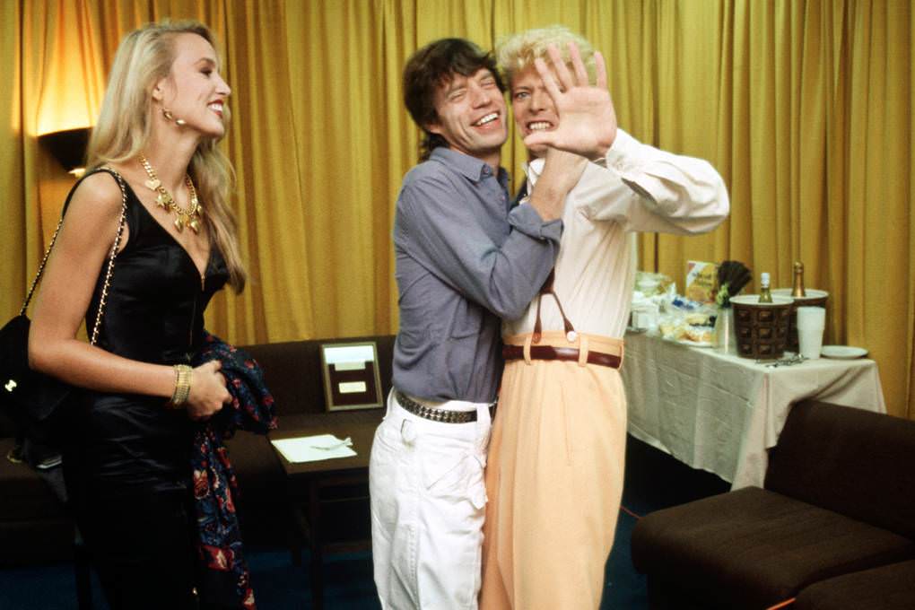 Jerry Hall, David Bowie, Mick Jagger