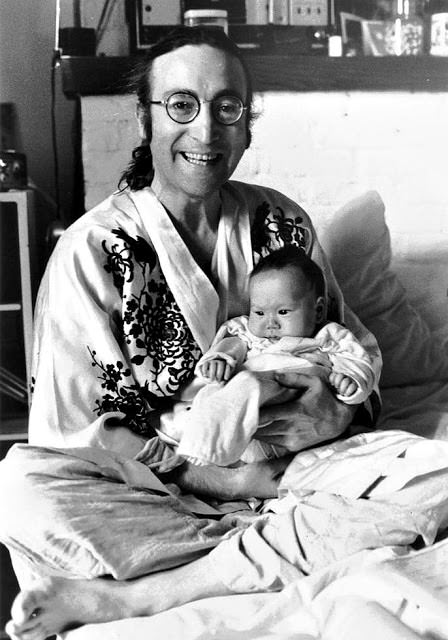 John Lennon and Sean Lennon, NYC, 1975