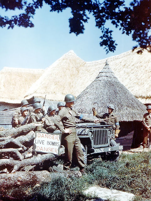 Operation Overlord Normandy, United States Army troops train for bomb squad and safety proceedings in preparation of the invasion of Normandy, France.