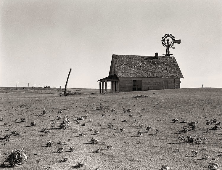 A Dust Bowl farm. Coldwater District, north of Dalhart, Texas