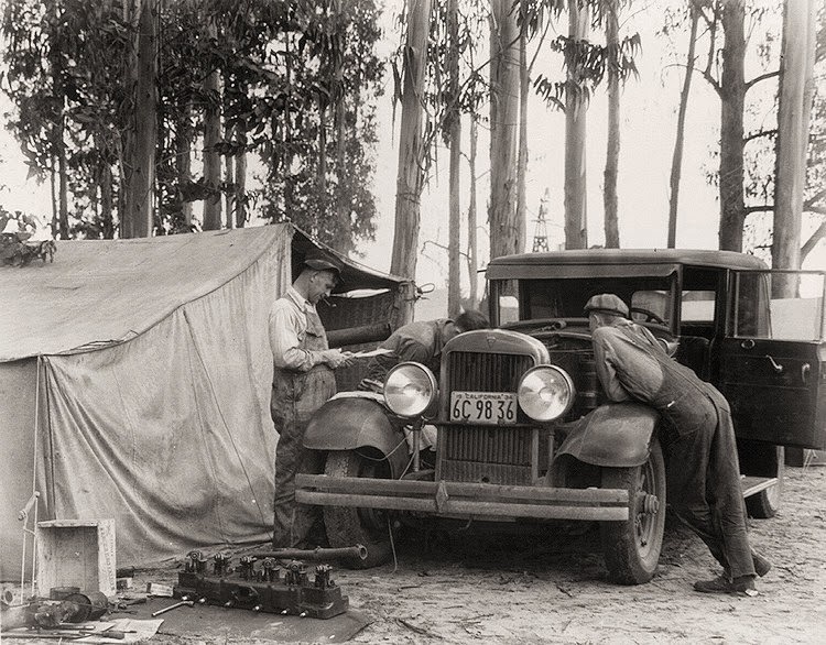 Pea pickers from Vermont - 6 weeks earnings $7.00 - at squatter's camp, Nipomo